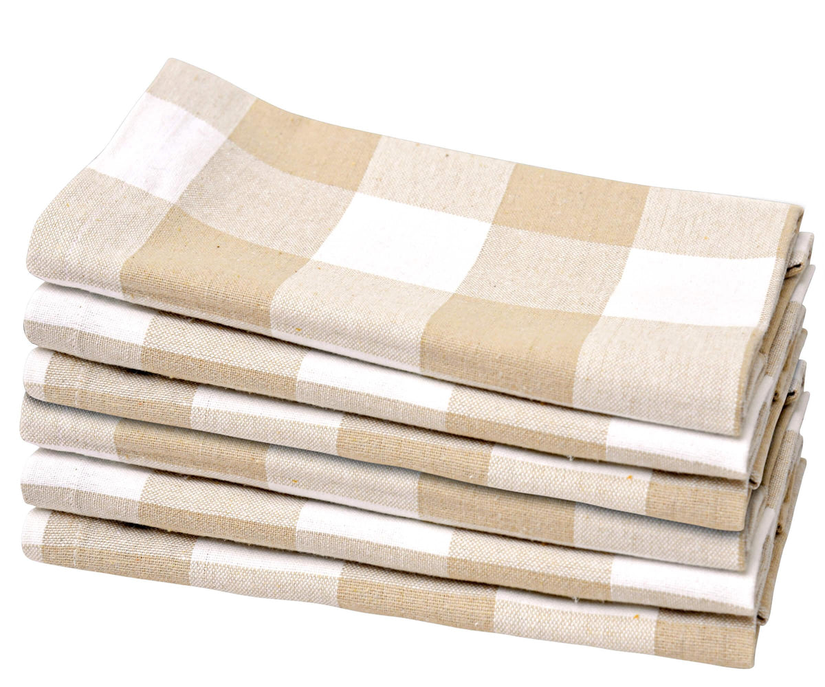 Cotton Napkins - Plaid Cloth Napkins