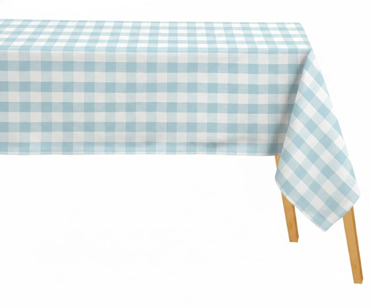 Blue Plaid Tablecloth - Rectangular