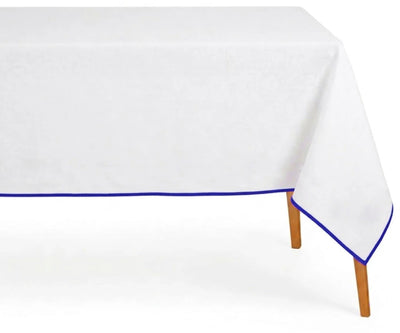 Cotton Embroidery Tablecloth - Blue