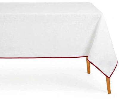 Magenta Cotton Tablecloth - Embroidery