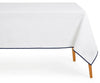 Navy Blue Embroidered Tablecloth