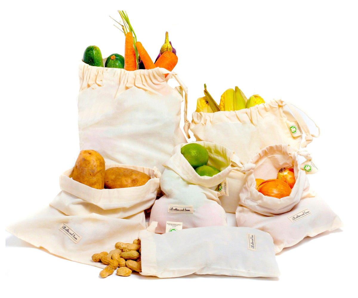 Muslin Bags - Cloth Produce Bags Drawstring