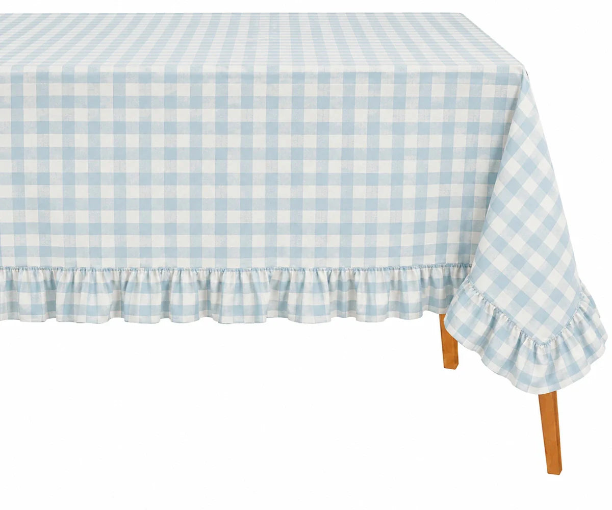 Gingham Ruffle Tablecloth