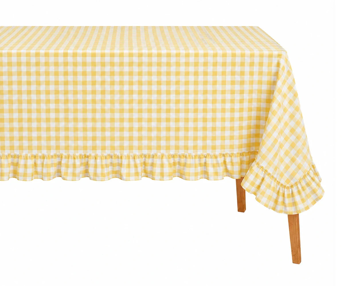 Gingham Ruffle Tablecloth