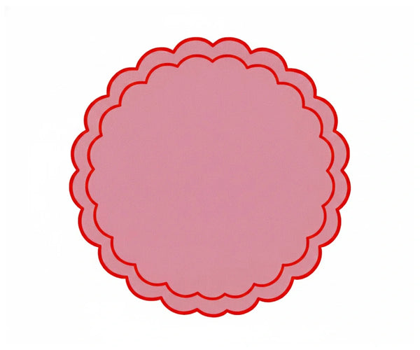 Pink and Red Scalloped Placemats