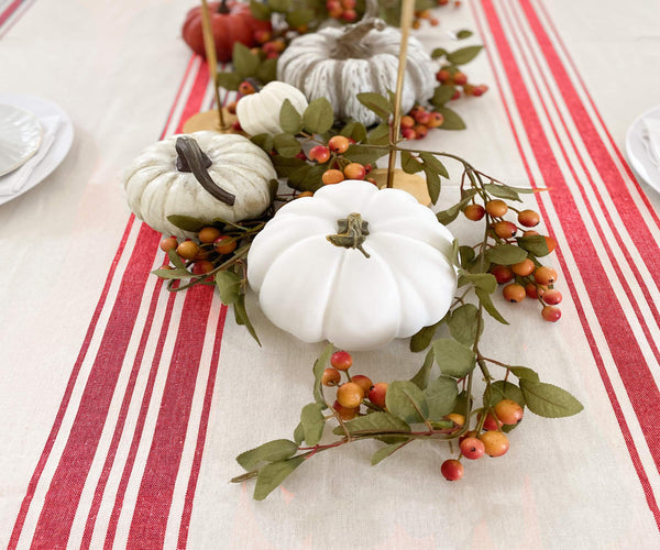 Red Striped Tablecloth