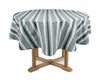 Green and White Round Tablecloth