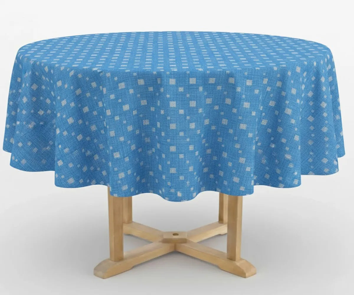 Round Block Print Tablecloths