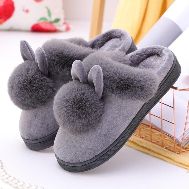 Cotton Women Cute Slippers Indoor Shoes For Women Winter Home Slippers Warm Footwear Winter Cotton Slippers Memory Foam House Slippers Cozy Fluffy Bedroom Couples Slippers