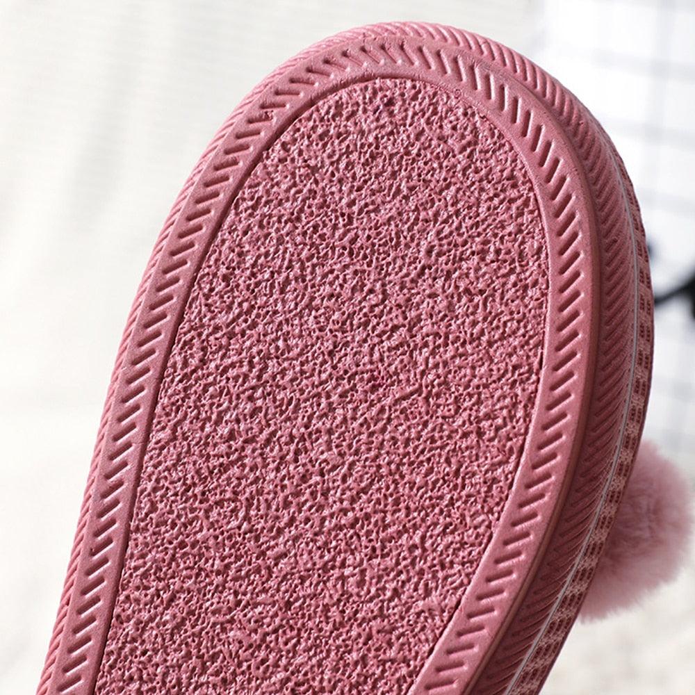 Cotton Women Cute Slippers Indoor Shoes For Women Winter Home Slippers Warm Footwear Winter Cotton Slippers Memory Foam House Slippers Cozy Fluffy Bedroom Couples Slippers