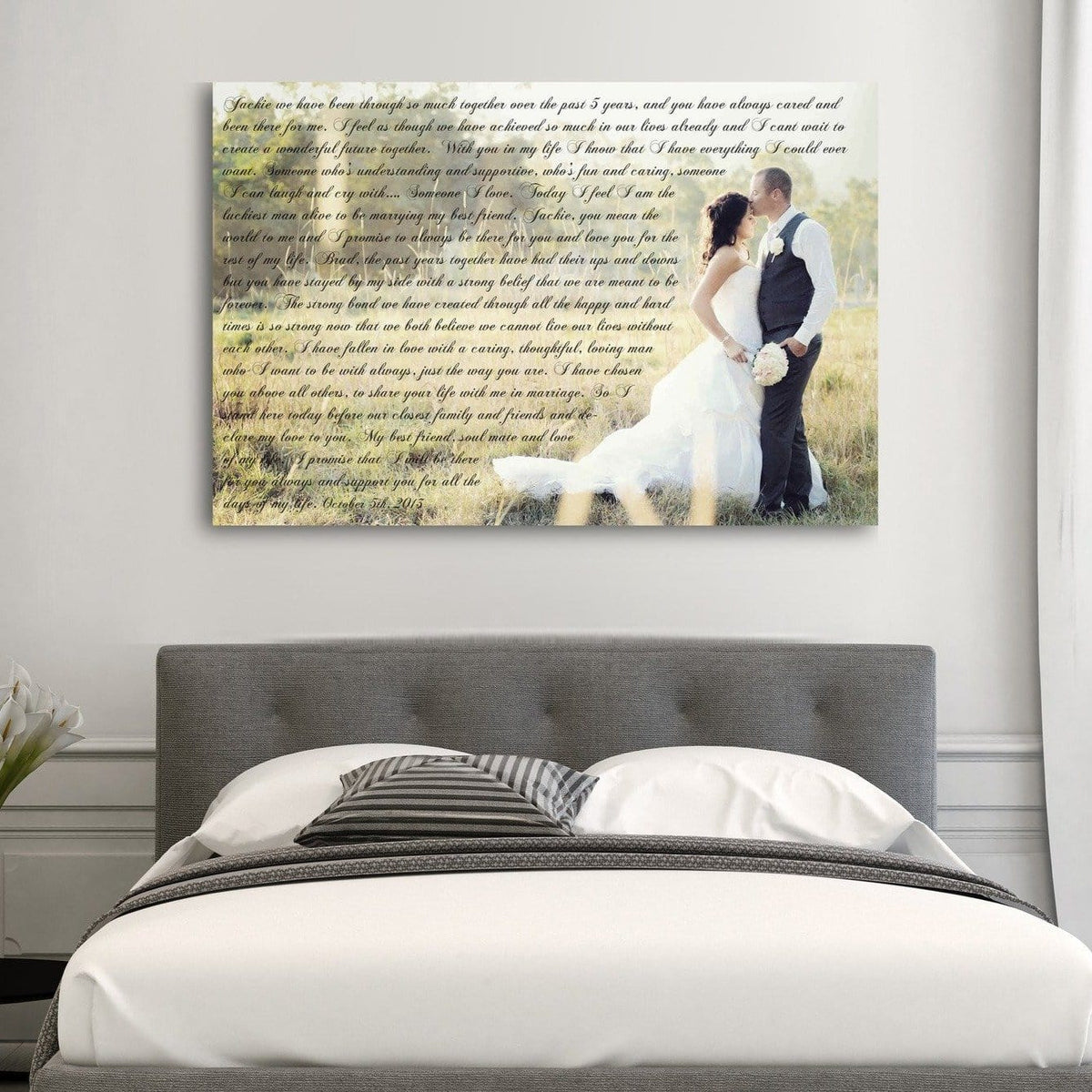 1st Anniversary Gift - A Personalized Word Art Canvas