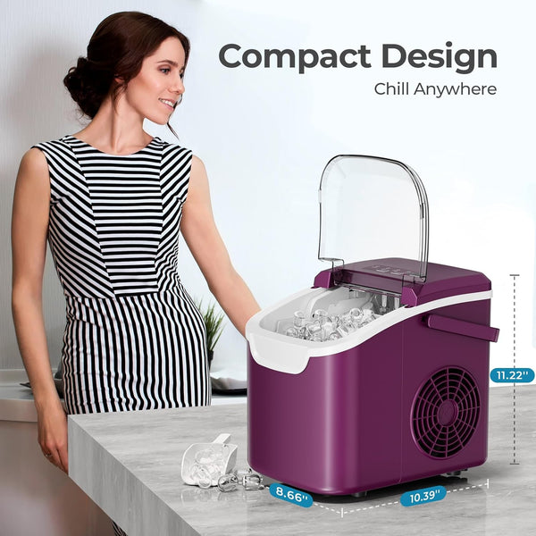 Countertop Ice Maker, 26 lbs/Day ice Production 58012RIM0 Kismile