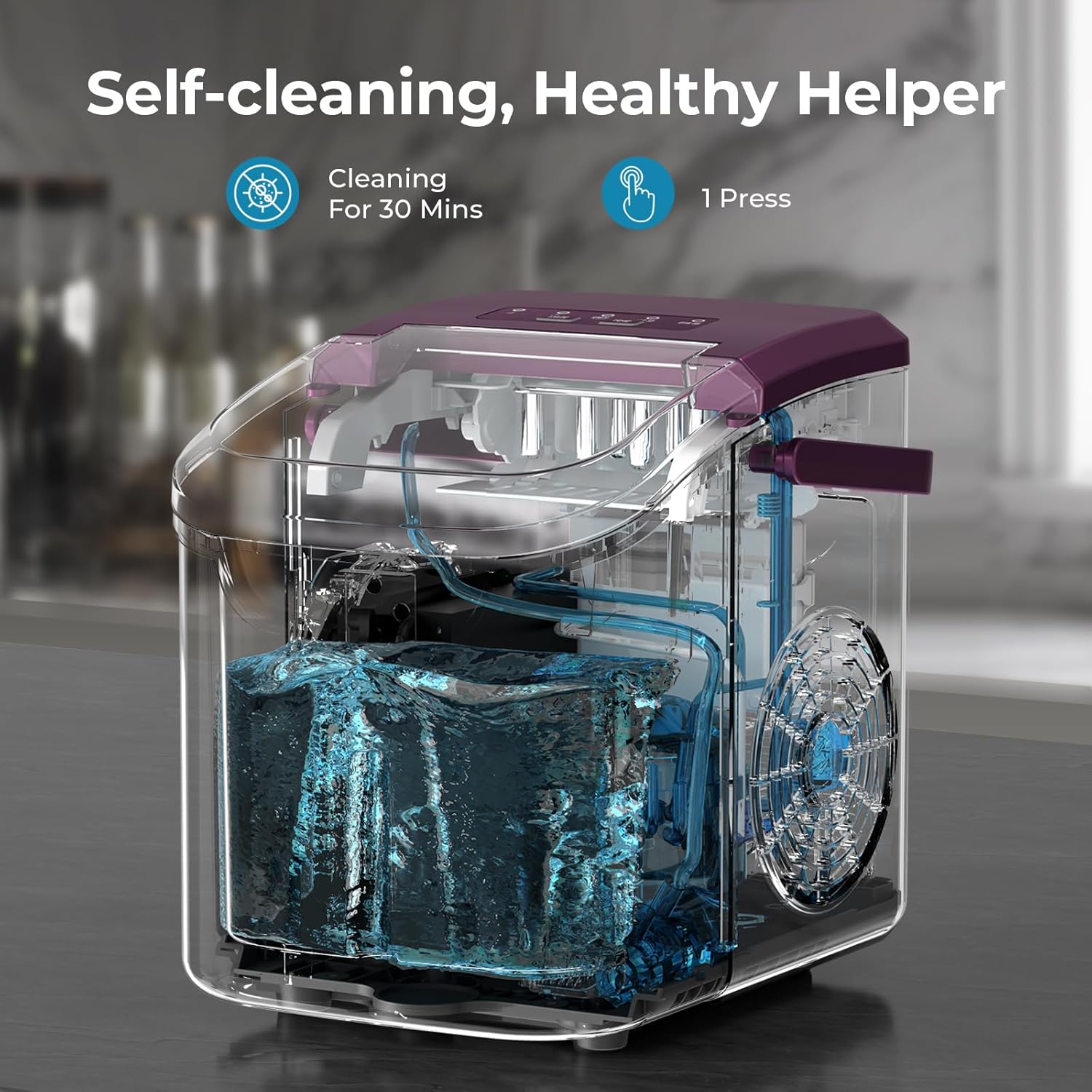 Countertop Ice Maker, 26 lbs/Day ice Production 58012RIM0 Kismile