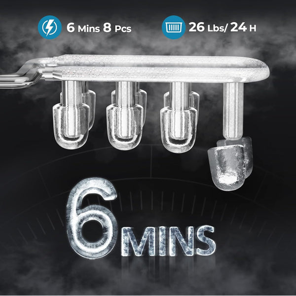 Countertop Ice Maker, 26 lbs/Day ice Production 58012RIM0 Kismile