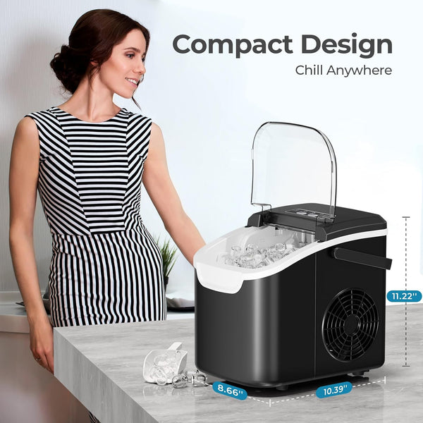 Countertop Ice Maker, 26 lbs/Day ice Production 58012RIM0 Kismile