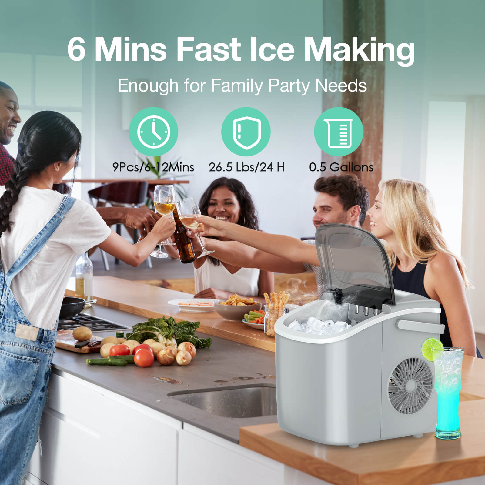 Countertop Ice Maker Z5812H Kismile