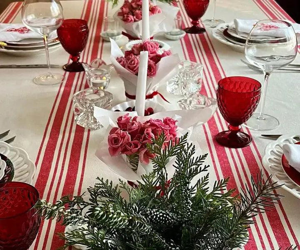 Red Striped Tablecloth