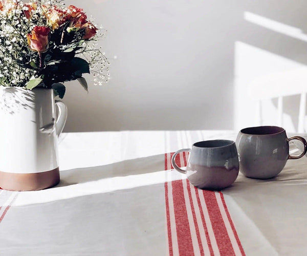 Red Striped Tablecloth
