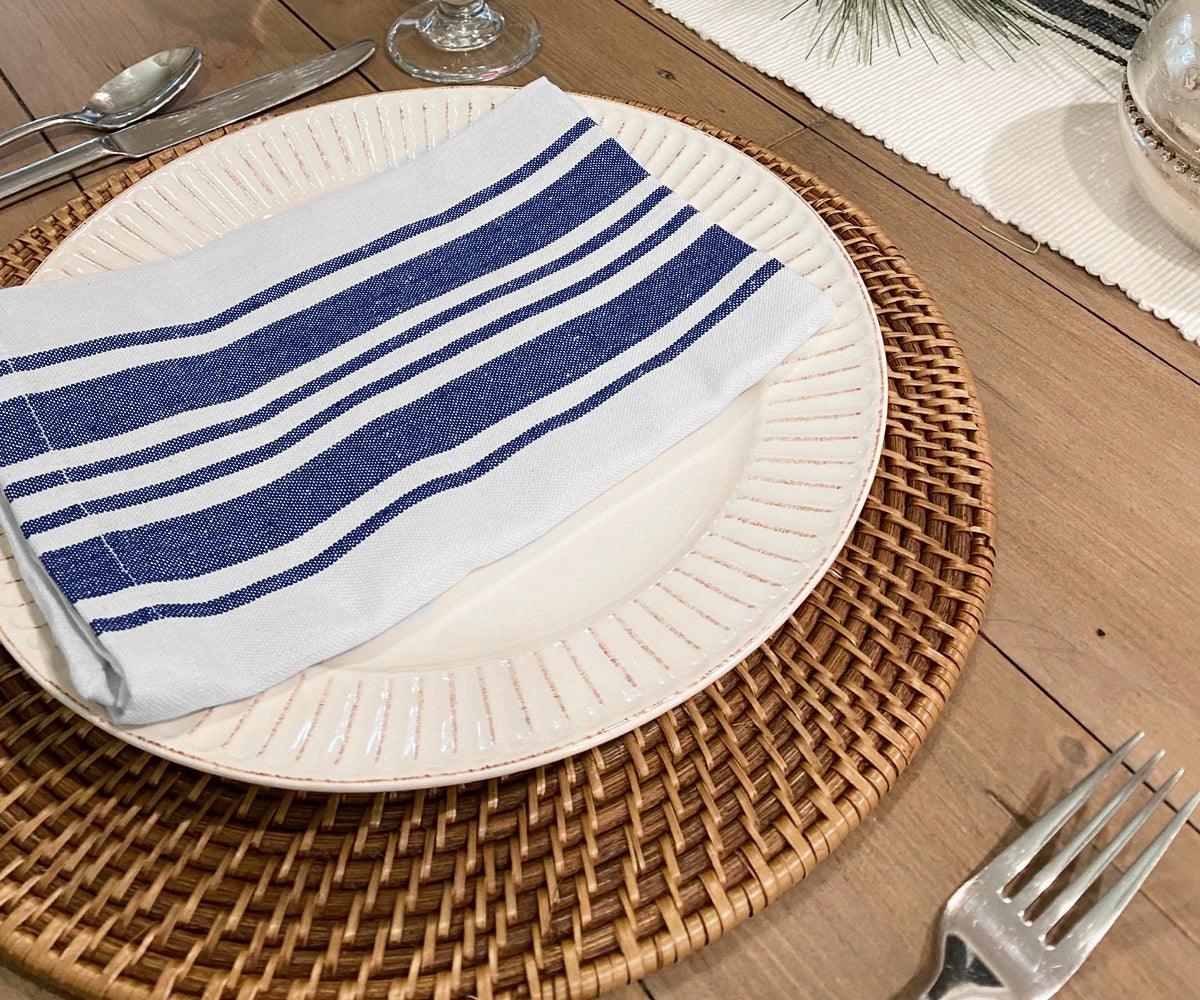 Blue and White Napkins -  Fabric Napkins