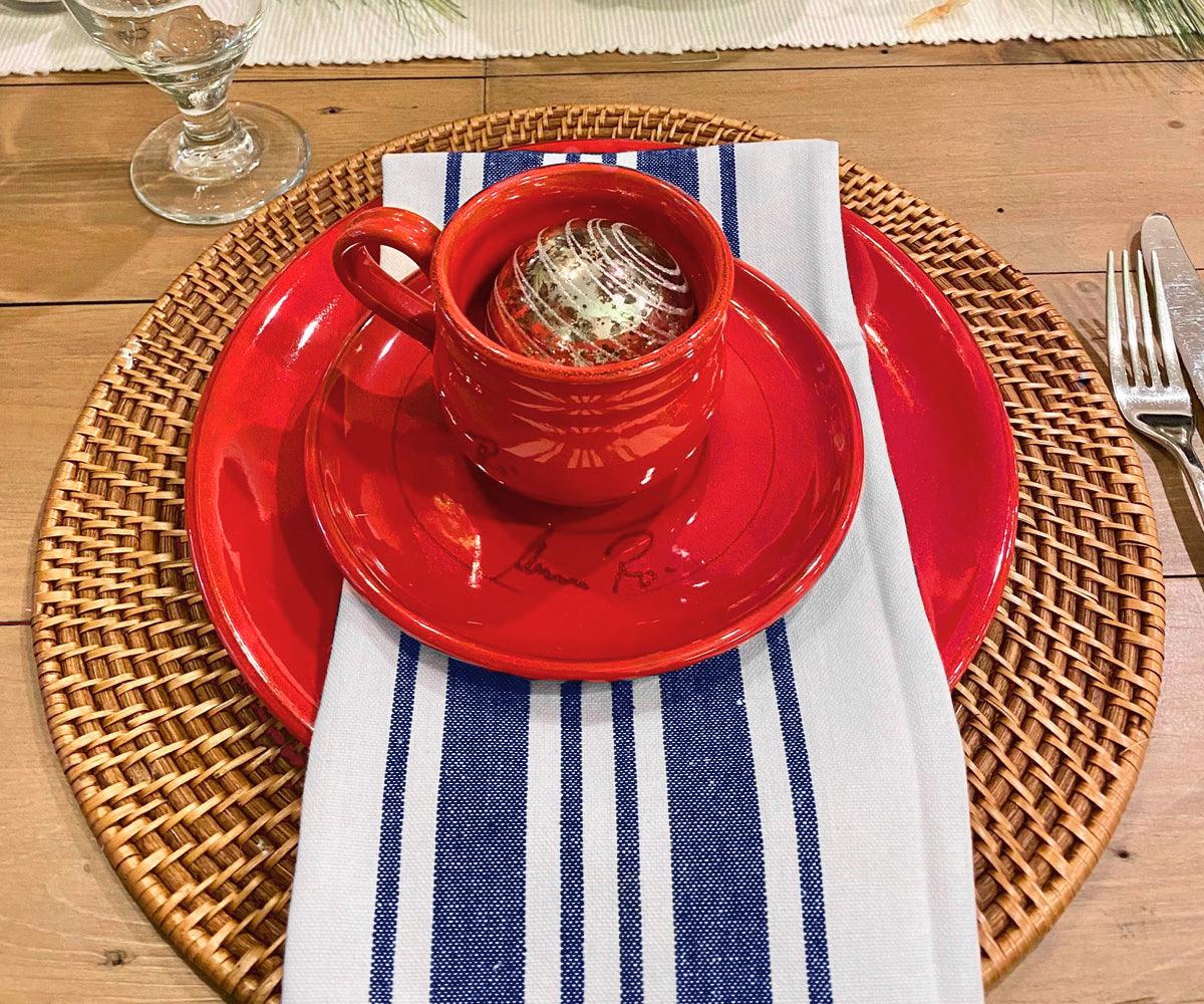 Blue and White Napkins -  Fabric Napkins
