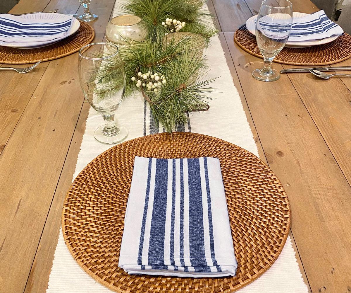 Blue and White Napkins -  Fabric Napkins