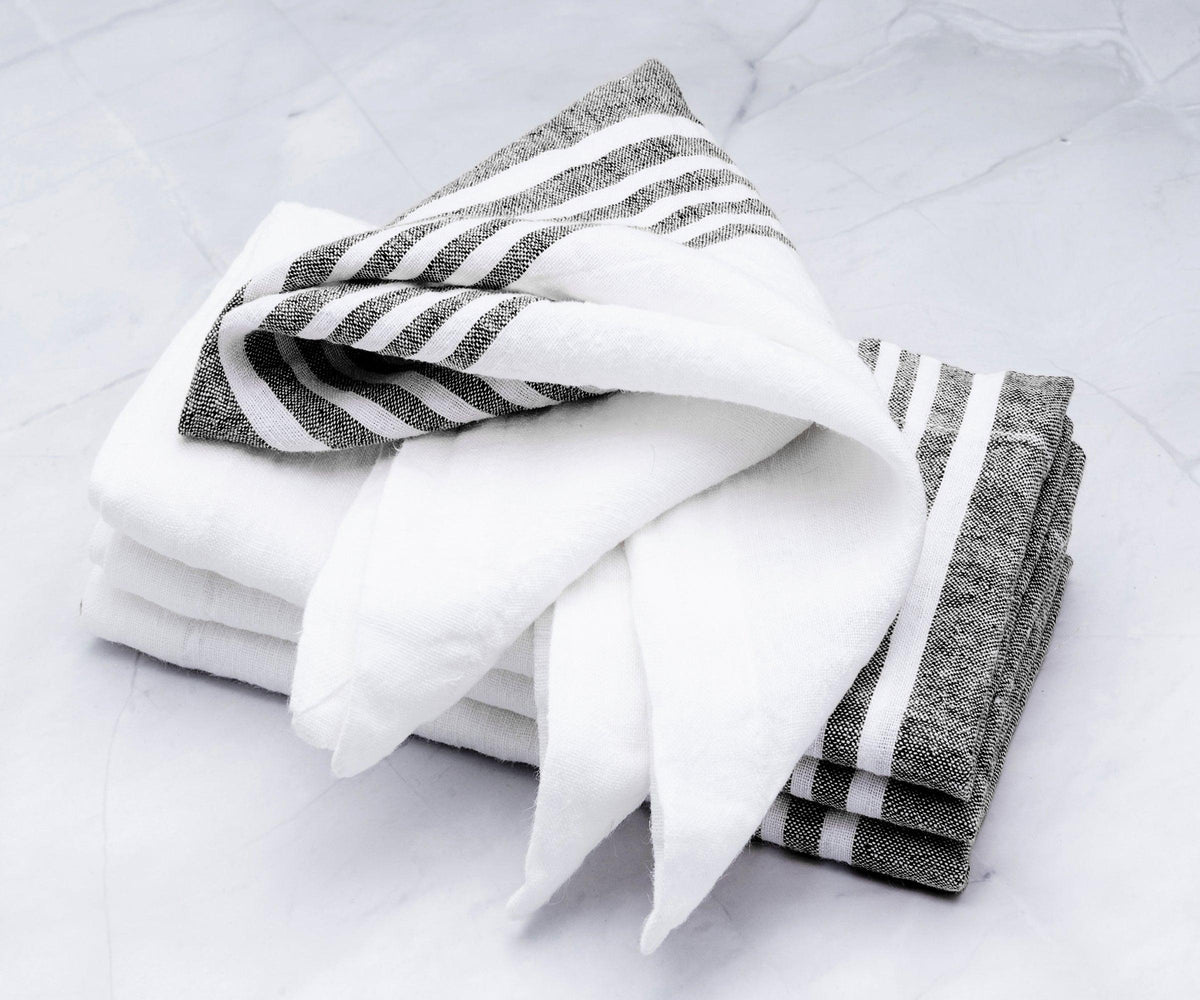 Black Striped Napkins