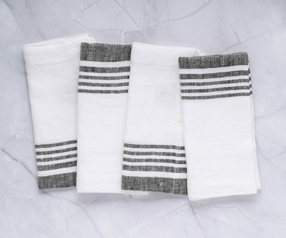 Black Striped Napkins