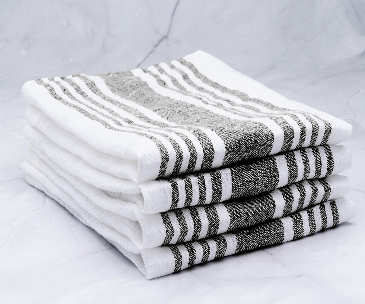 Black Striped Napkins