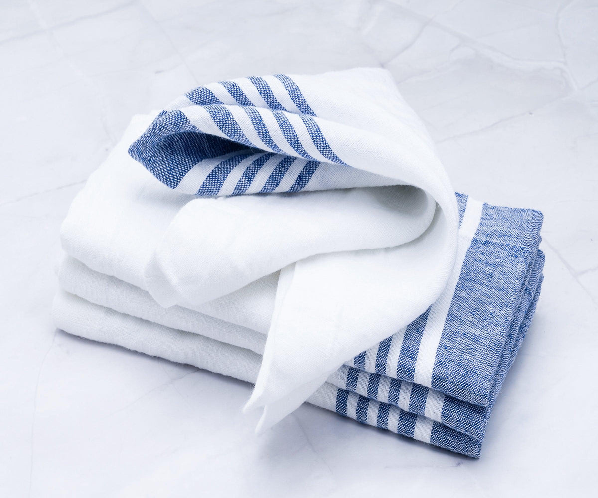 Blue Striped Napkins Set of 4, 8 & More
