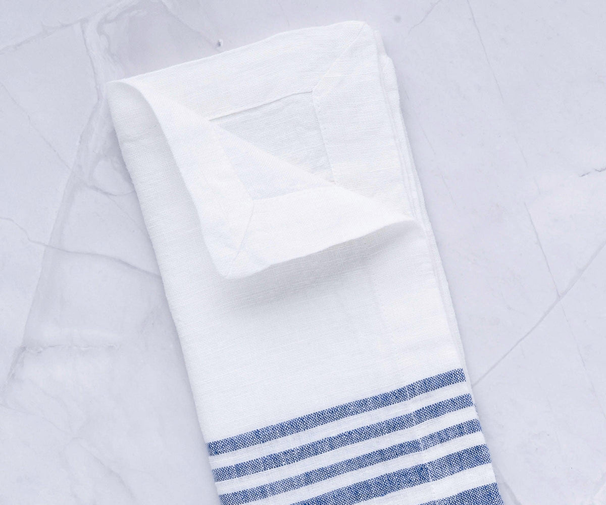 Blue Striped Napkins Set of 4, 8 & More