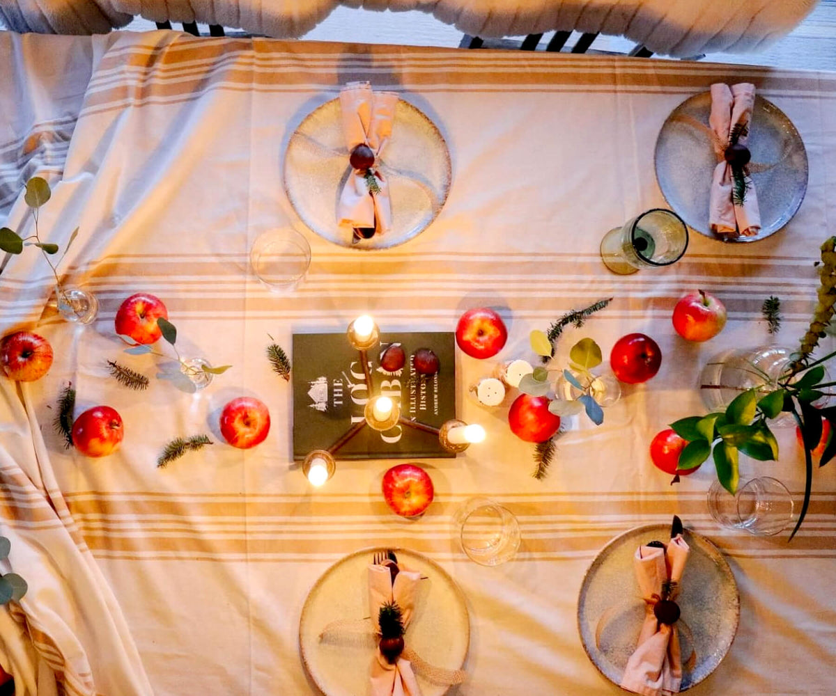 Cotton Striped Tablecloth - Rectangle Tablecloths