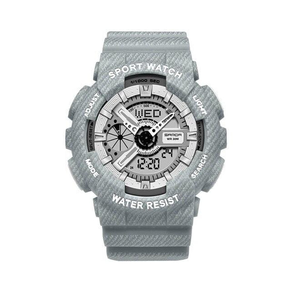 Couple Watch Fashion Strap Practical Waterproof Multifunctional Digital Wristwatch Dual Display Men's Digital Watch Military Watch Daily Sports Large Dial Men's Wrist Watch