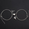 Couples Heart Shaped Magnet Attraction Bracelet Stainless Steel Angel Wing Lock Chain Heart Shape Magnet Charm Matching Magnetic Link Chain Bracelet For Women Men Gift For Valentines Day