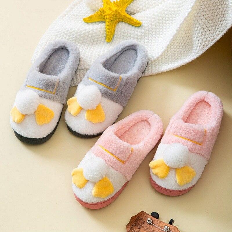 Couples Home Slippers Warm Cute Womans Mens Slipper Winter Shoes New Fashion Casual Fur Plush Slides Winter Slippers For Women House Slippers Fluffy Soft Comfy Fuzzy Slippers Faux Fur Plush Anti-Skid Slippers