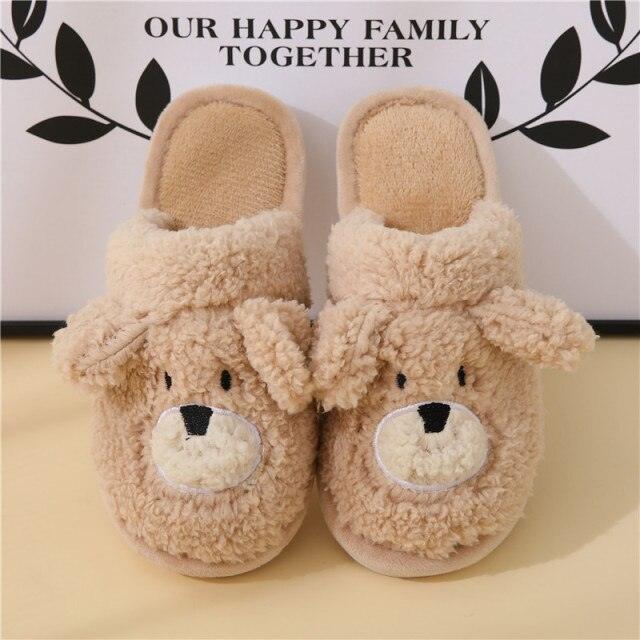 Couples Home Slippers Warm Cute Womans Mens Slipper Winter Shoes New Fashion Casual Fur Plush Slides Winter Slippers For Women House Slippers Fluffy Soft Comfy Fuzzy Slippers Faux Fur Plush Anti-Skid Slippers