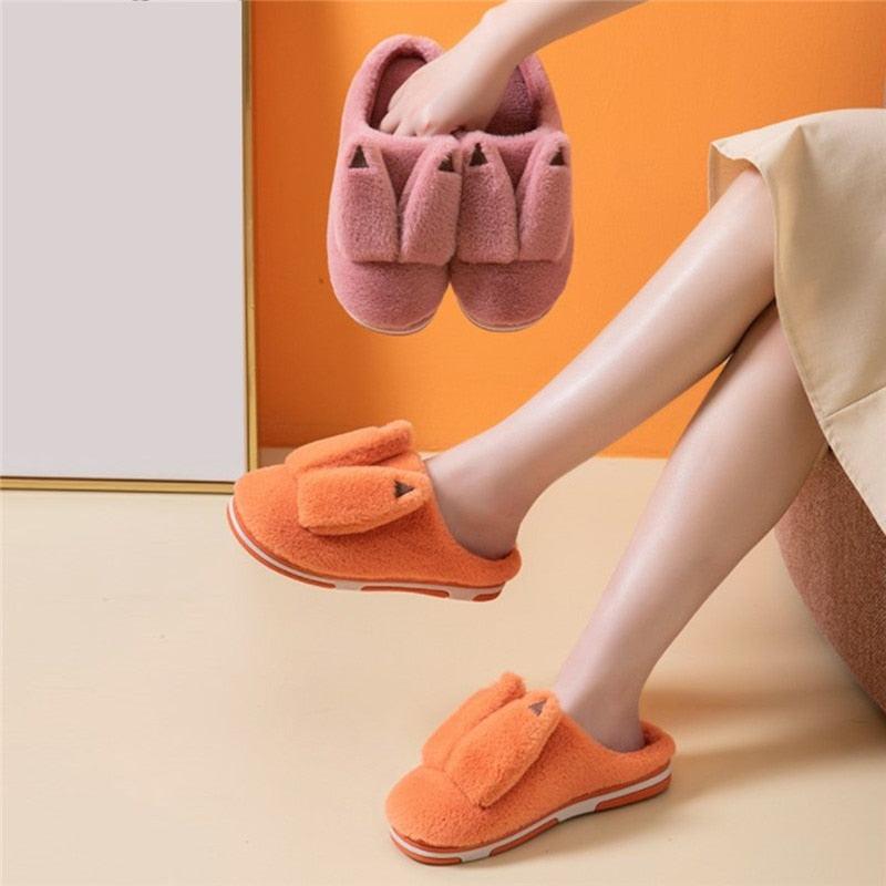 Couples Home Slippers Warm Cute Womans Mens Slipper Winter Shoes New Fashion Casual Fur Plush Slides Winter Slippers For Women House Slippers Fluffy Soft Comfy Fuzzy Slippers Faux Fur Plush Anti-Skid Slippers