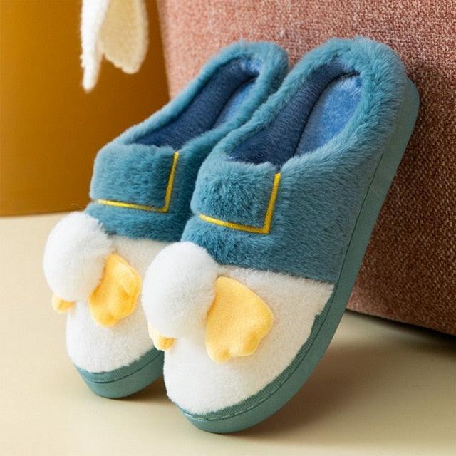 Couples Home Slippers Warm Cute Womans Mens Slipper Winter Shoes New Fashion Casual Fur Plush Slides Winter Slippers For Women House Slippers Fluffy Soft Comfy Fuzzy Slippers Faux Fur Plush Anti-Skid Slippers