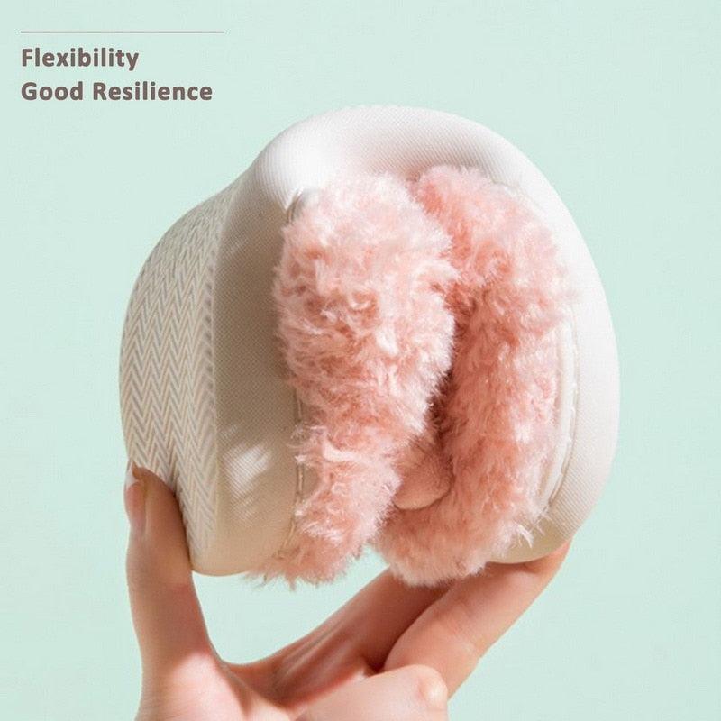 Couples Home Slippers Warm Cute Womans Mens Slipper Winter Shoes New Fashion Casual Fur Plush Slides Winter Slippers For Women House Slippers Fluffy Soft Comfy Fuzzy Slippers Faux Fur Plush Anti-Skid Slippers