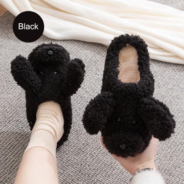 Couples Home Slippers Warm Cute Womans Mens Slipper Winter Shoes New Fashion Casual Fur Plush Slides Winter Slippers For Women House Slippers Fluffy Soft Comfy Fuzzy Slippers Faux Fur Plush Anti-Skid Slippers