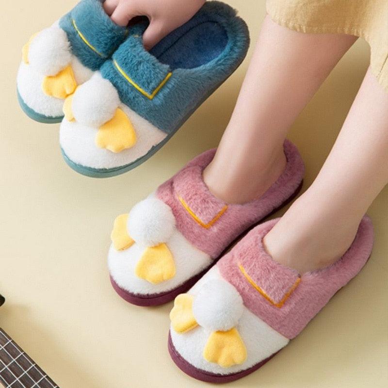 Couples Home Slippers Warm Cute Womans Mens Slipper Winter Shoes New Fashion Casual Fur Plush Slides Winter Slippers For Women House Slippers Fluffy Soft Comfy Fuzzy Slippers Faux Fur Plush Anti-Skid Slippers