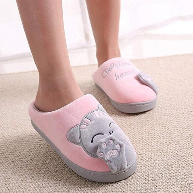 Couples Home Slippers Warm Cute Womans Mens Slipper Winter Shoes New Fashion Casual Fur Plush Slides Winter Slippers For Women House Slippers Fluffy Soft Comfy Fuzzy Slippers Faux Fur Plush Anti-Skid Slippers