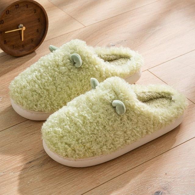 Couples Home Slippers Warm Cute Womans Mens Slipper Winter Shoes New Fashion Casual Fur Plush Slides Winter Slippers For Women House Slippers Fluffy Soft Comfy Fuzzy Slippers Faux Fur Plush Anti-Skid Slippers
