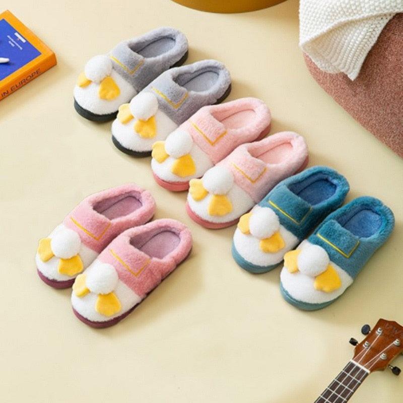 Couples Home Slippers Warm Cute Womans Mens Slipper Winter Shoes New Fashion Casual Fur Plush Slides Winter Slippers For Women House Slippers Fluffy Soft Comfy Fuzzy Slippers Faux Fur Plush Anti-Skid Slippers