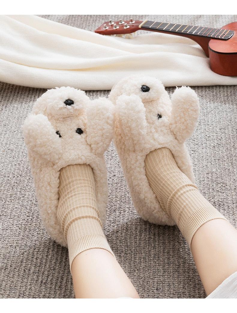 Couples Home Slippers Warm Cute Womans Mens Slipper Winter Shoes New Fashion Casual Fur Plush Slides Winter Slippers For Women House Slippers Fluffy Soft Comfy Fuzzy Slippers Faux Fur Plush Anti-Skid Slippers