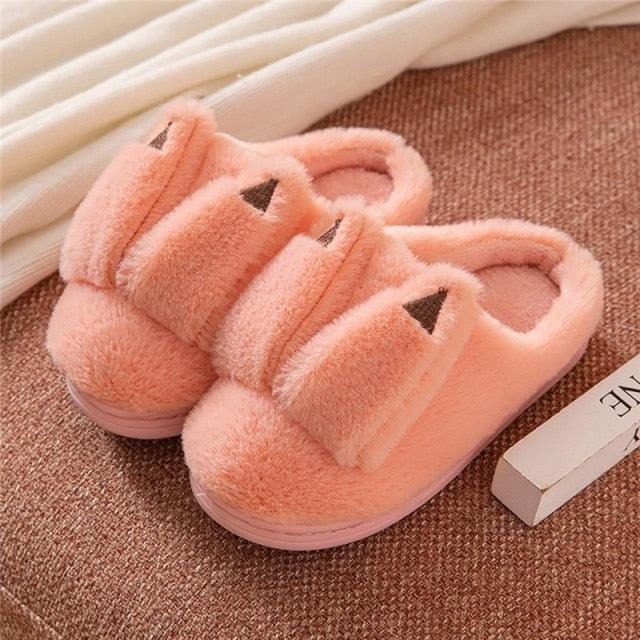 Couples Home Slippers Warm Cute Womans Mens Slipper Winter Shoes New Fashion Casual Fur Plush Slides Winter Slippers For Women House Slippers Fluffy Soft Comfy Fuzzy Slippers Faux Fur Plush Anti-Skid Slippers