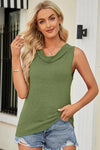 Cowl Neck Knit Vest - Matcha Green / S