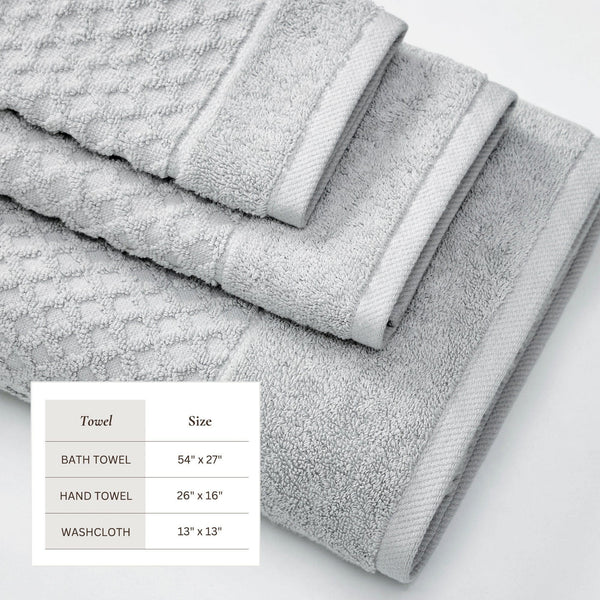 Cotton Diamond Waffle Weave Bath Towel Set - Grayson Collection