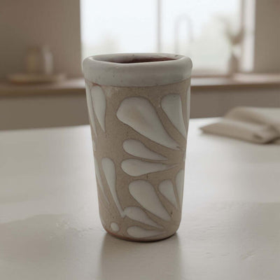Cream Talavera Shot Glass | Handmade Mexican Ceramic