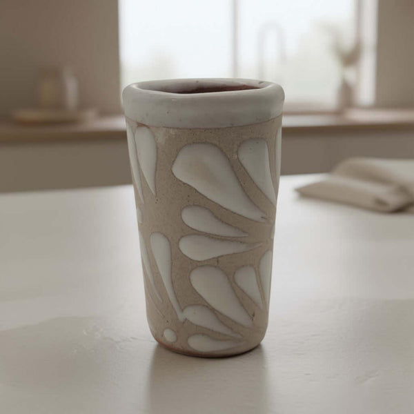 Cream Talavera Shot Glass | Handmade Mexican Ceramic