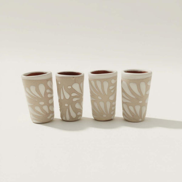 Cream Talavera Shot Glass | Handmade Mexican Ceramic